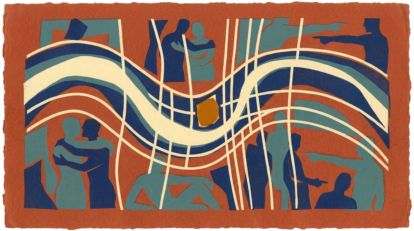 The map is drawn by the road
