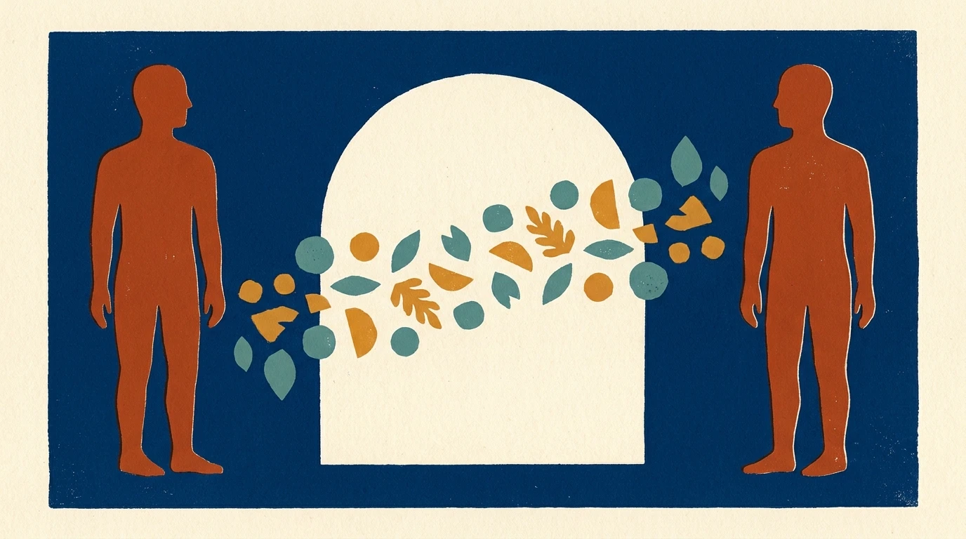 Brand-locked editorial artwork: translation runs both ways