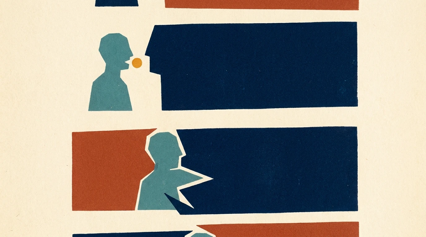 Brand-locked editorial artwork: engaged participation is not consultation